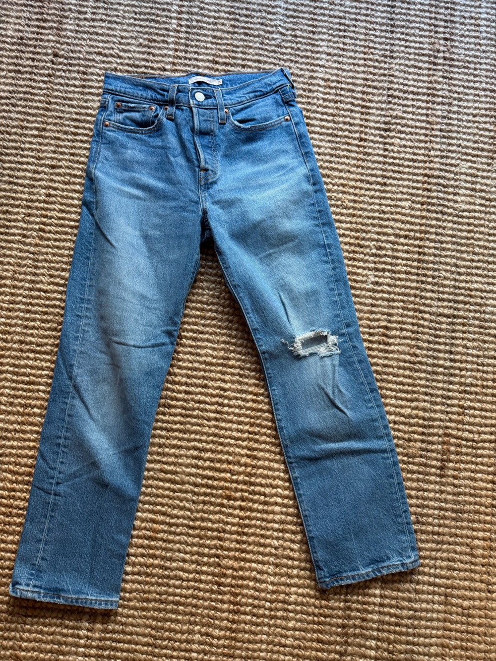 Levi’s Classic Distressed Blue Denim Jeans